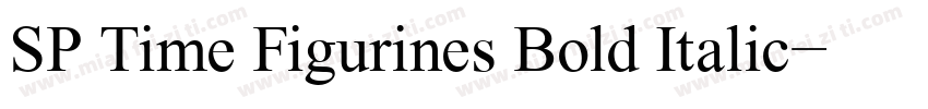 SP Time Figurines Bold Italic字体转换